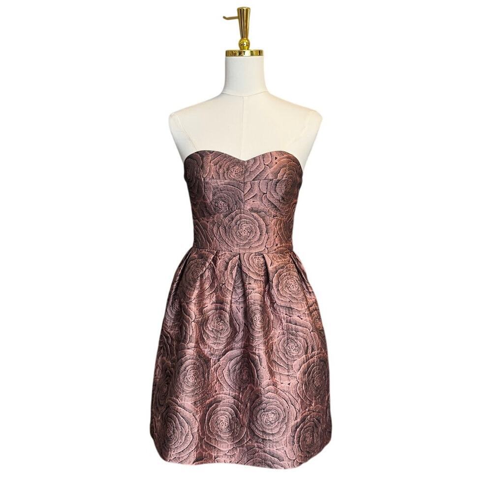 Hutch Candy Rose Strapless Jacquard Fit & Flare Cocktail Dress Size 6